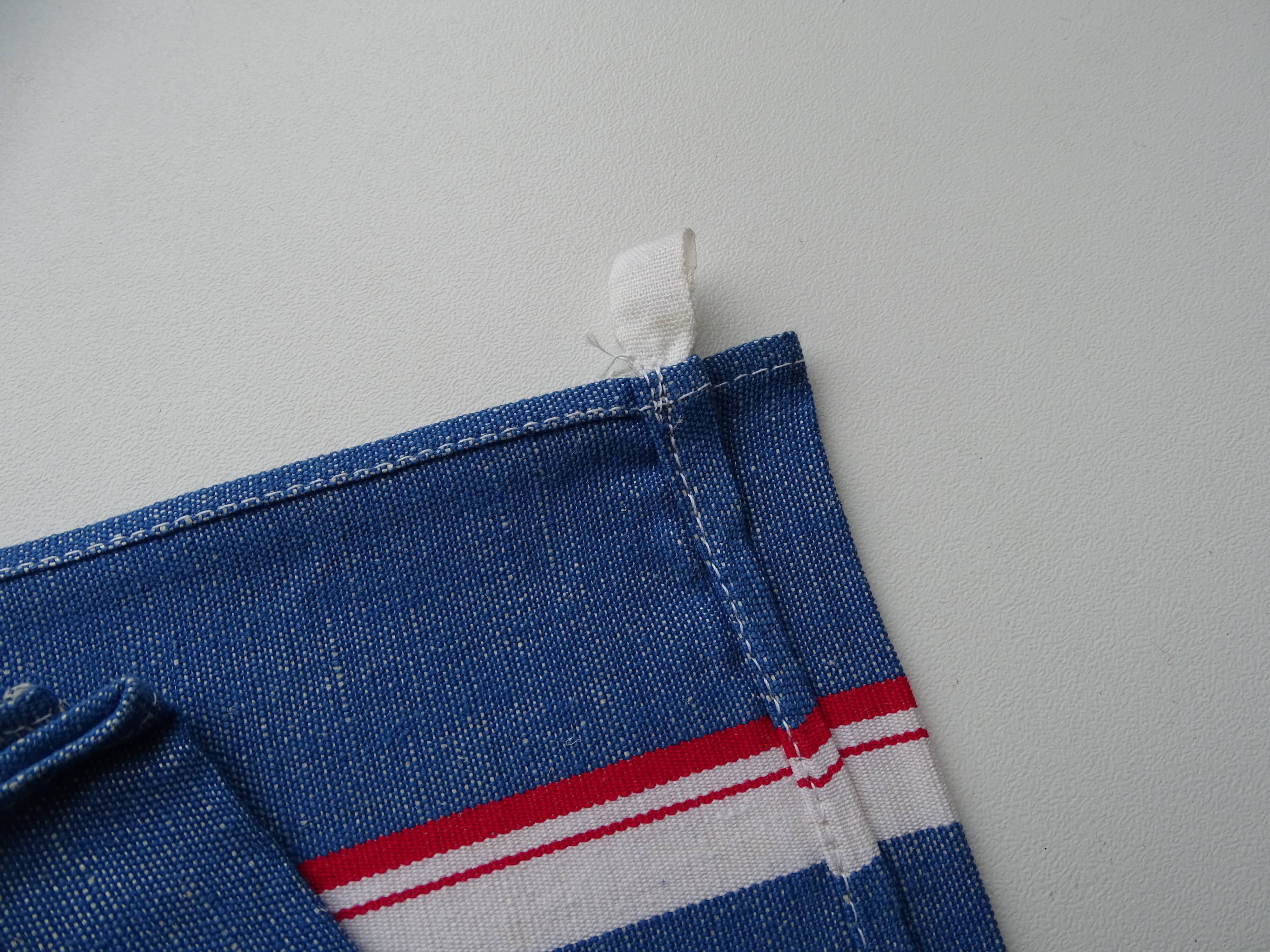 3 linen tea towels with old litters 75 x 55