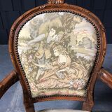 Paire de fauteuils de style Louis XVI
