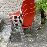 4 chaises empilables de Giancarlo Piretti  DSC 106 pour  Anonima Castelli