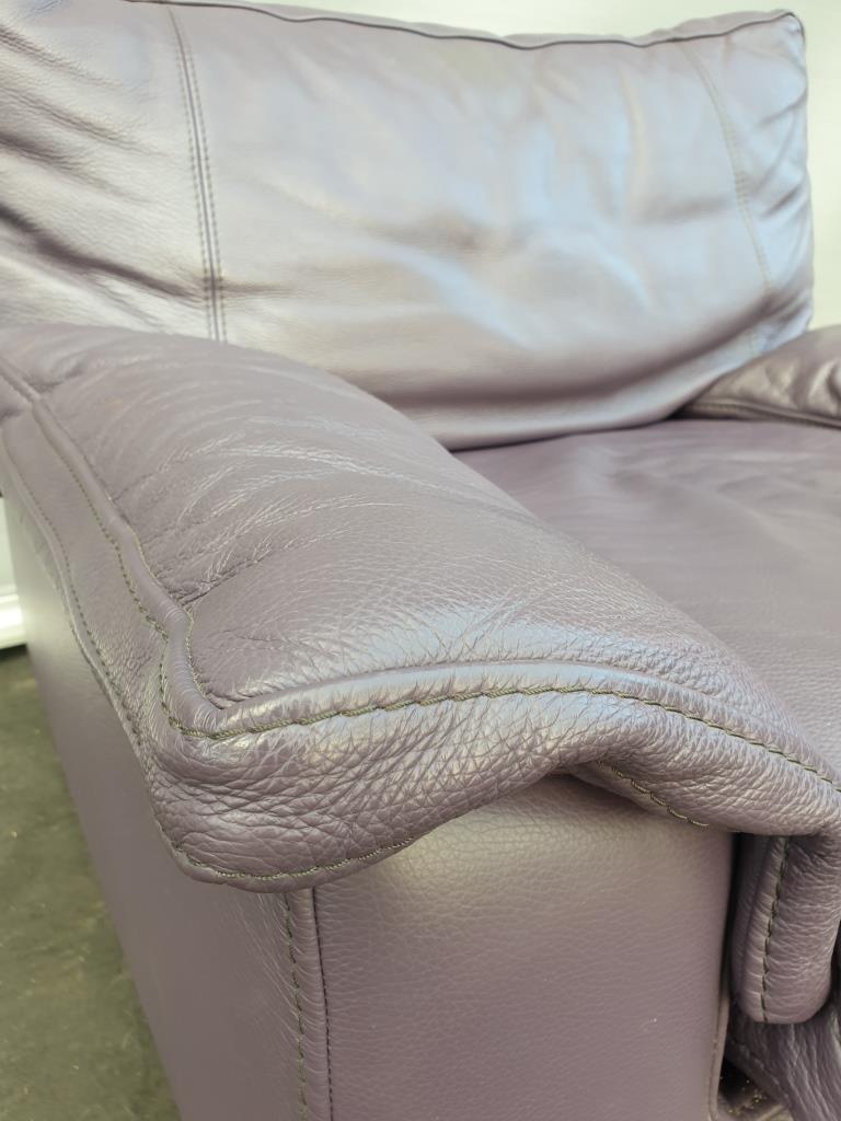 Steiner Ikeda leather purple armchair design Yves Christin 1979