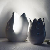 Egg-Shaped Lamps in Ceramic from Fratelli Fanciullacci, 1970s, Set of 2
