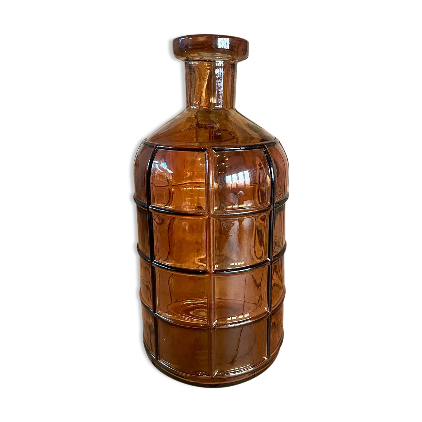 Yellow glass vase 70s