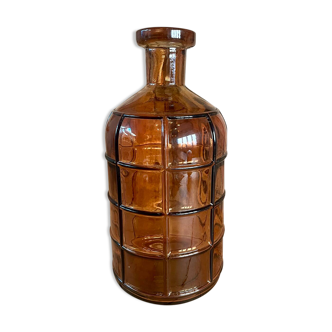 Yellow glass vase 70s