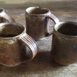 4 cups coffee a stoneware signed