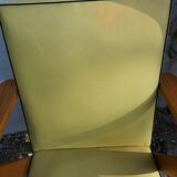 Pair of bridge armchairs with compass feet
