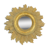 Miroir soleil doré