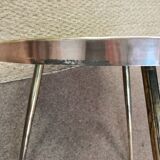 Table basse laiton et simili cuir