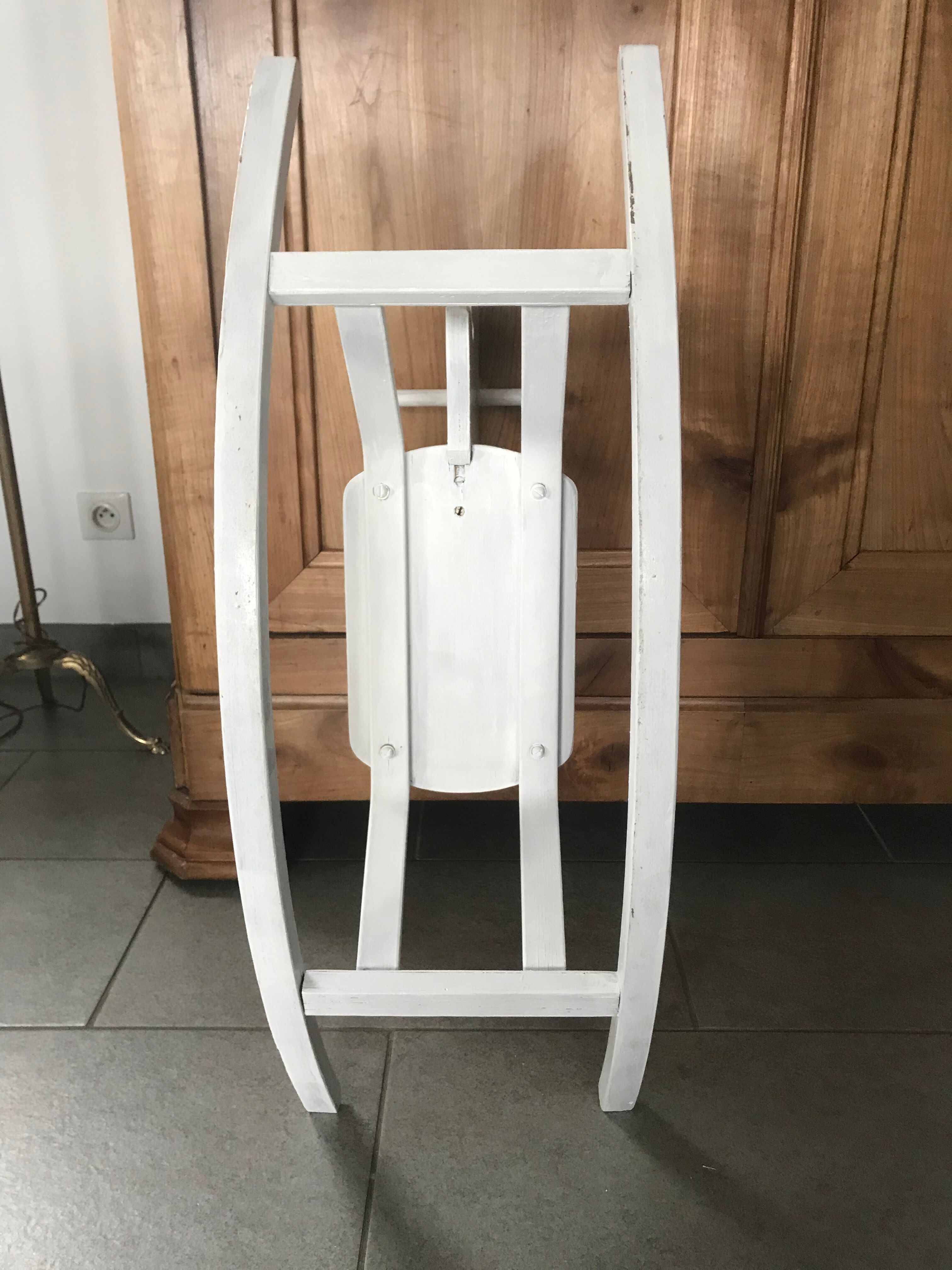 White wooden rocking horse
