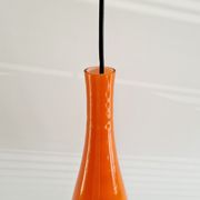 Orange glass 'Bang' pendant lamp by Jacob E. Bang for Fog & Mørup, Denmark 1960's