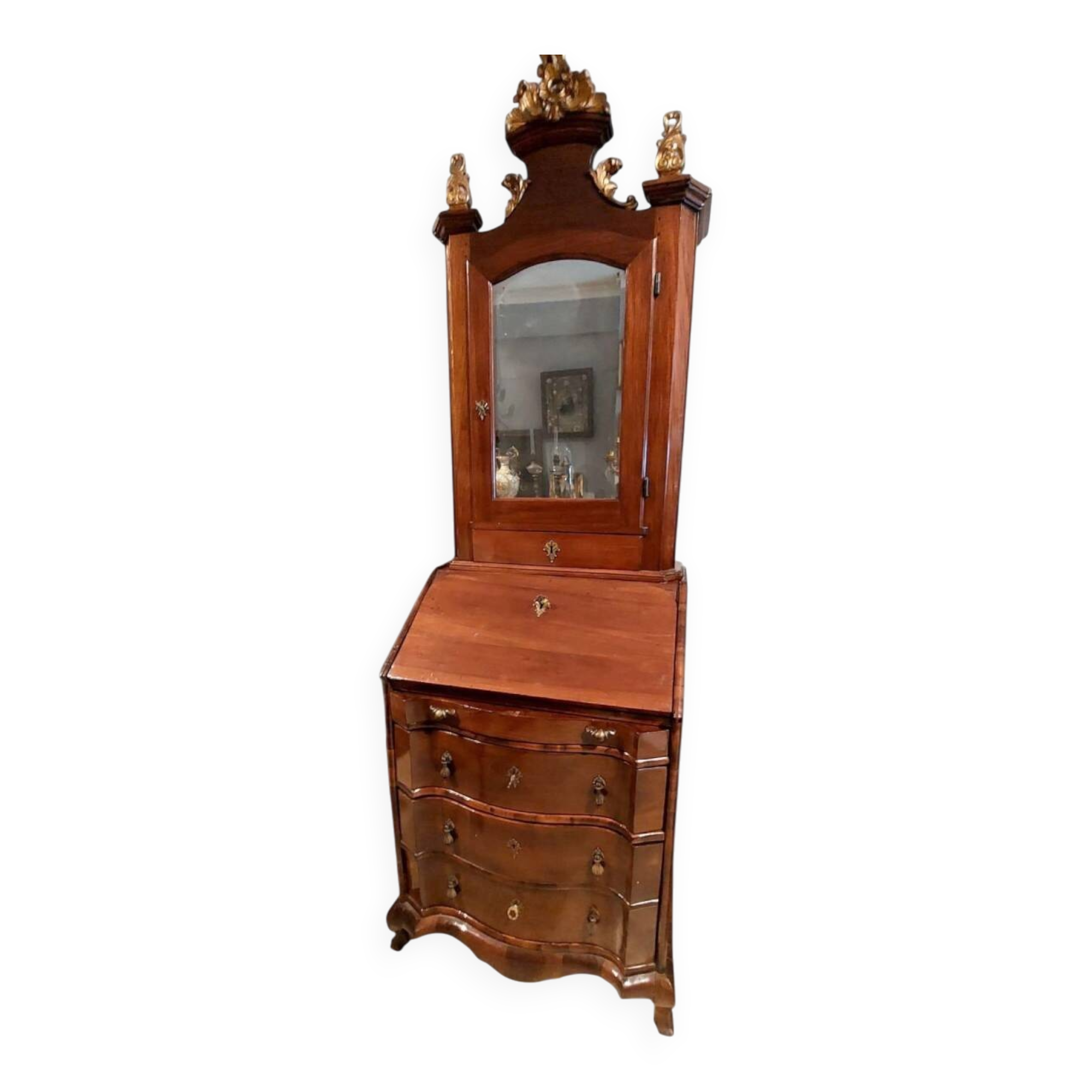 Small 18th century walnut trumeau L.72 CM