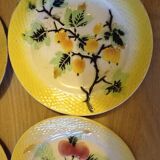 Old barbotine plates from the Orchies factory