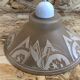 Old pair suspension vianne molded glass + decor + vintage white thread