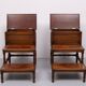Superb pair Mahogany and Leather library steps England