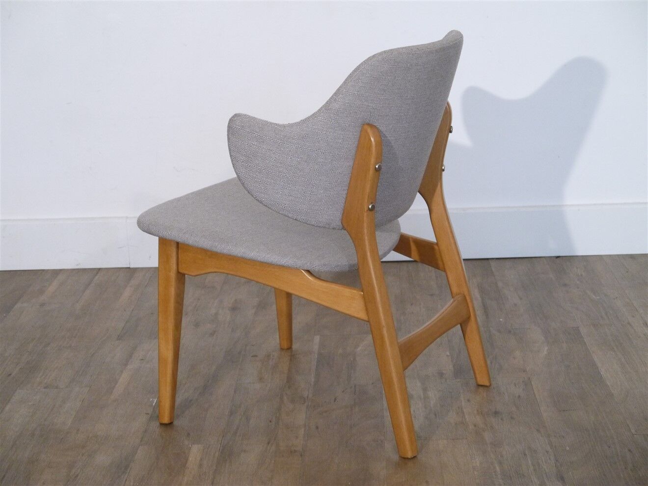 Vintage Scandinavian wooden armchair 1960