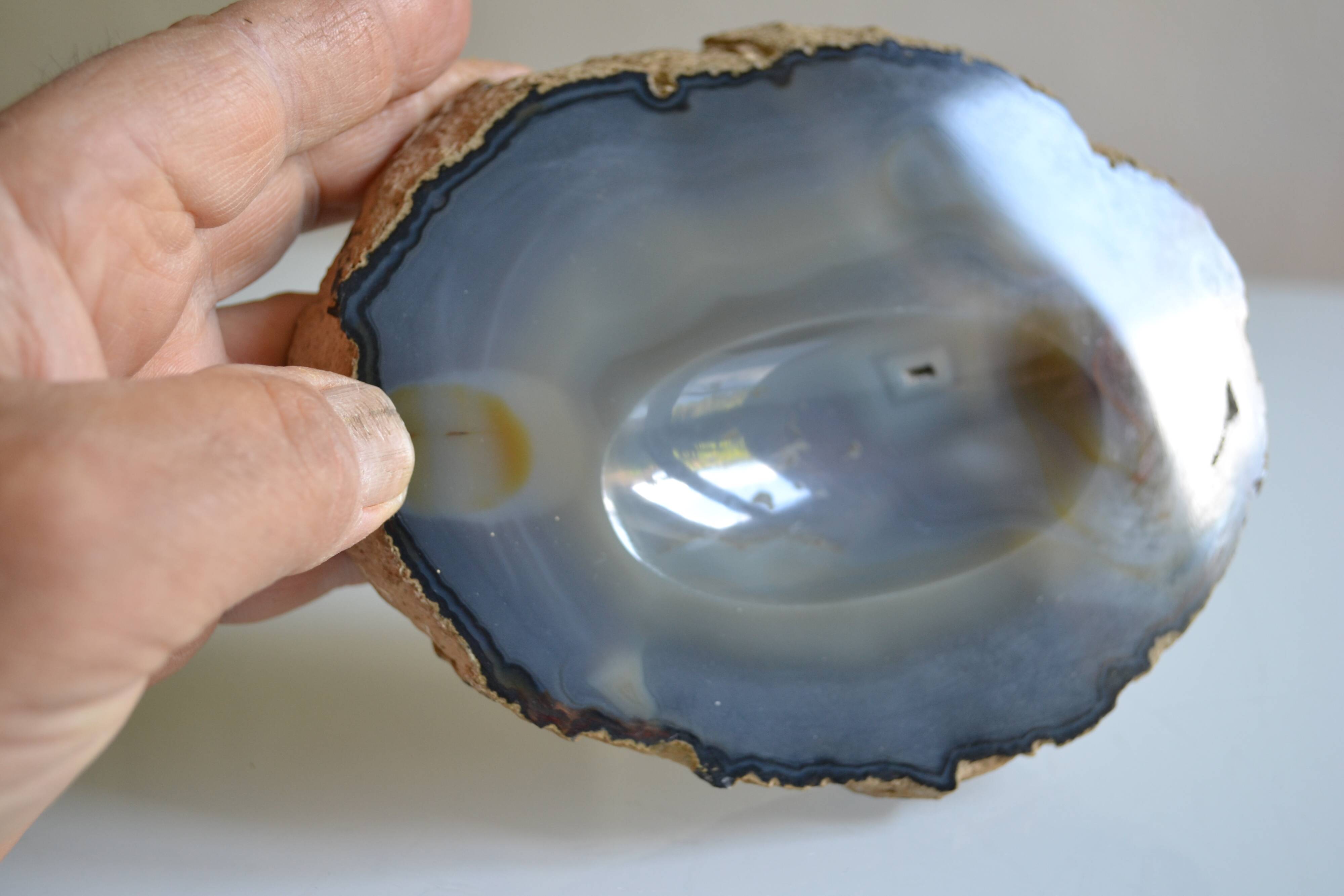 vintage pocket tray in polished agate
