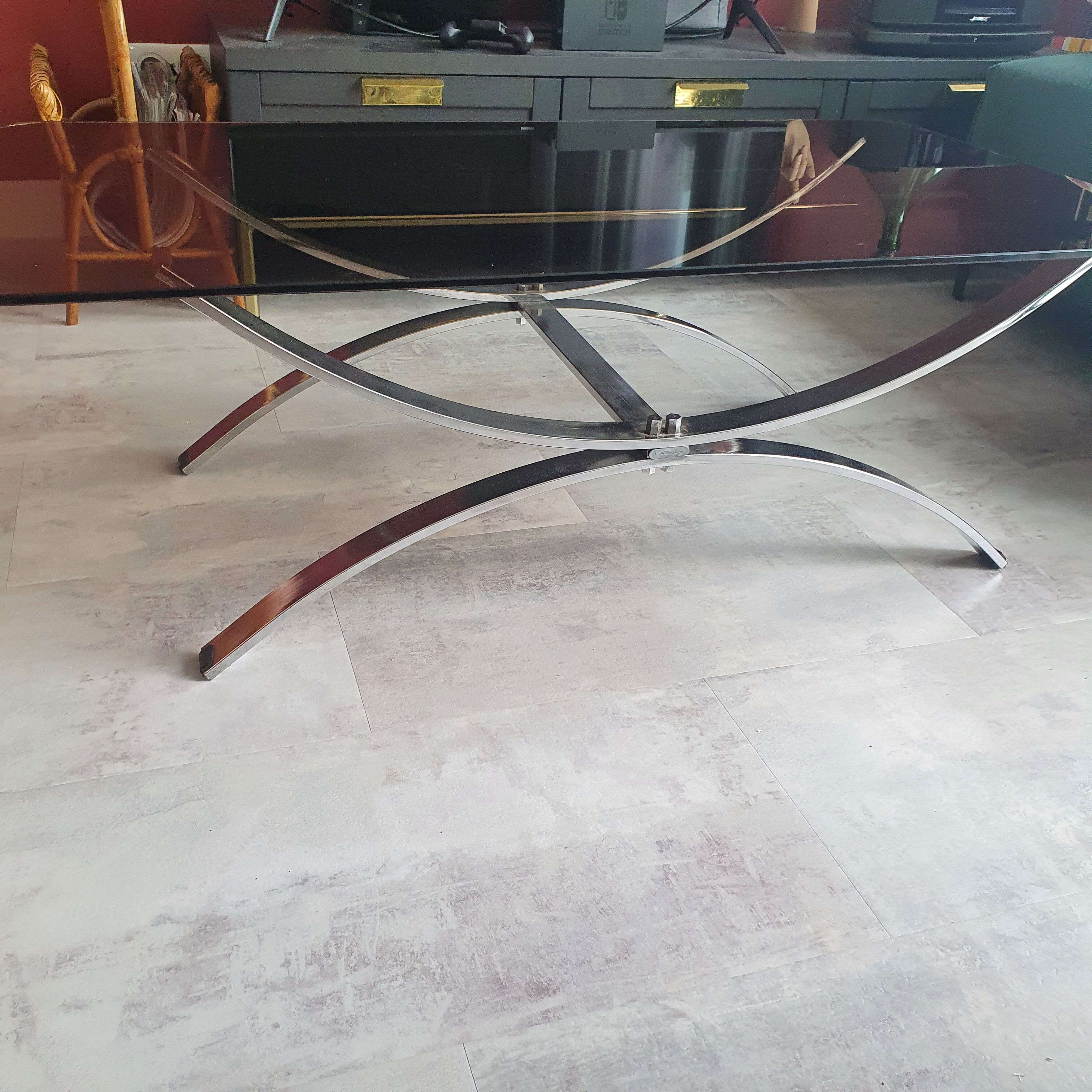 Vintage glass coffee table