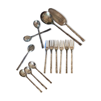 Bamboo dessert service from the 70's