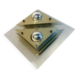 Vintage Wall Light • Steel Brass and Aluminum • 1970