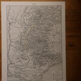 Original lithograph on the Alps
