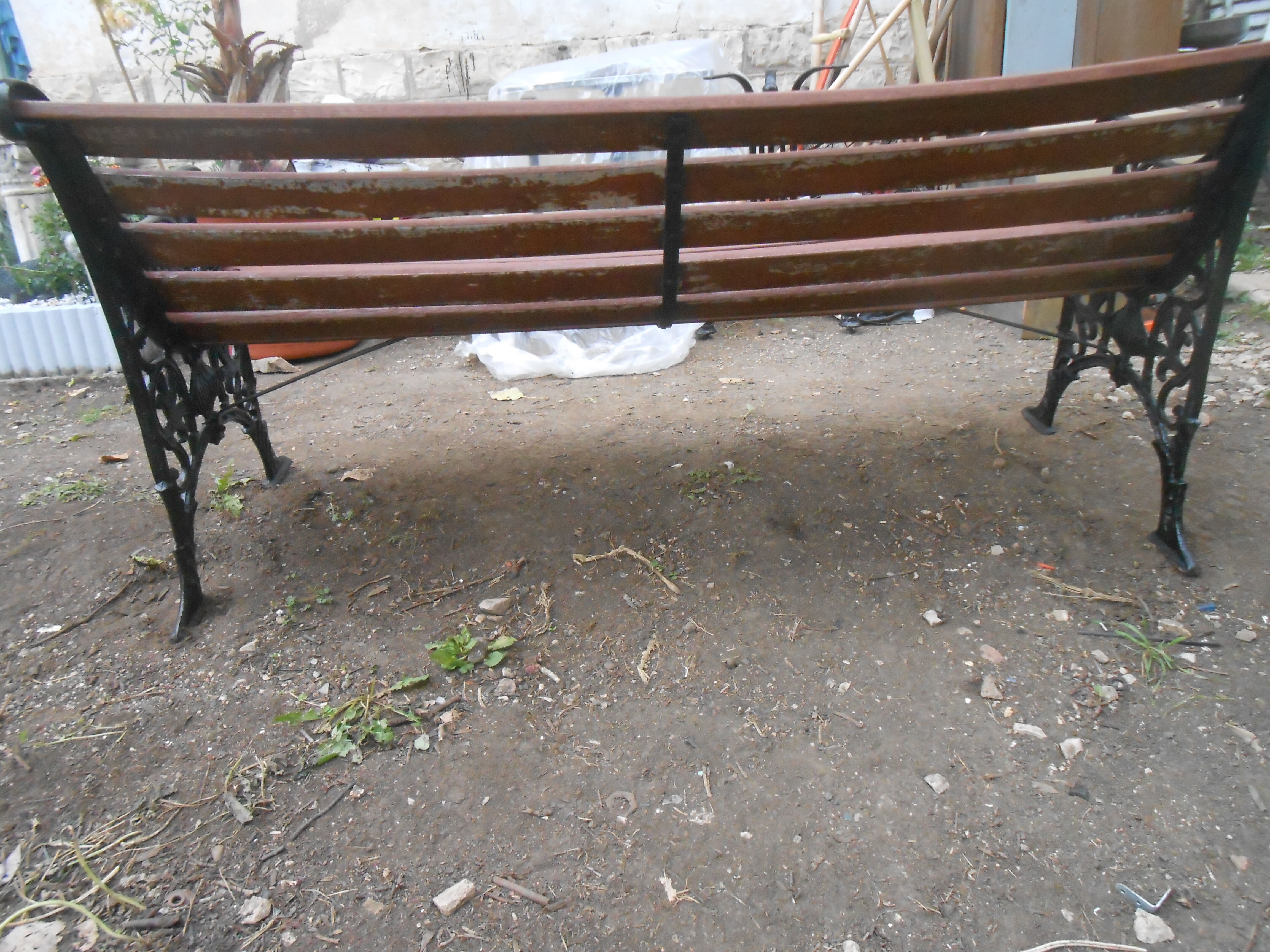 Victorian cast garden bench