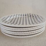 Lot de 6 assiettes terre de fer