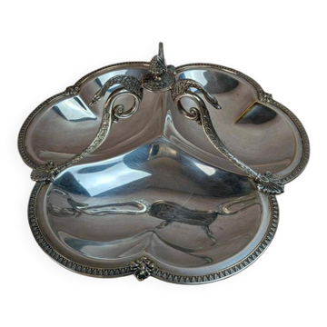 Antique hors d'oeuvre server Roux-Marquiand – Silver-plated – Swan decoration