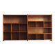 Bibliothèques en teck danois par Grete Jalk, ensemble de 2
