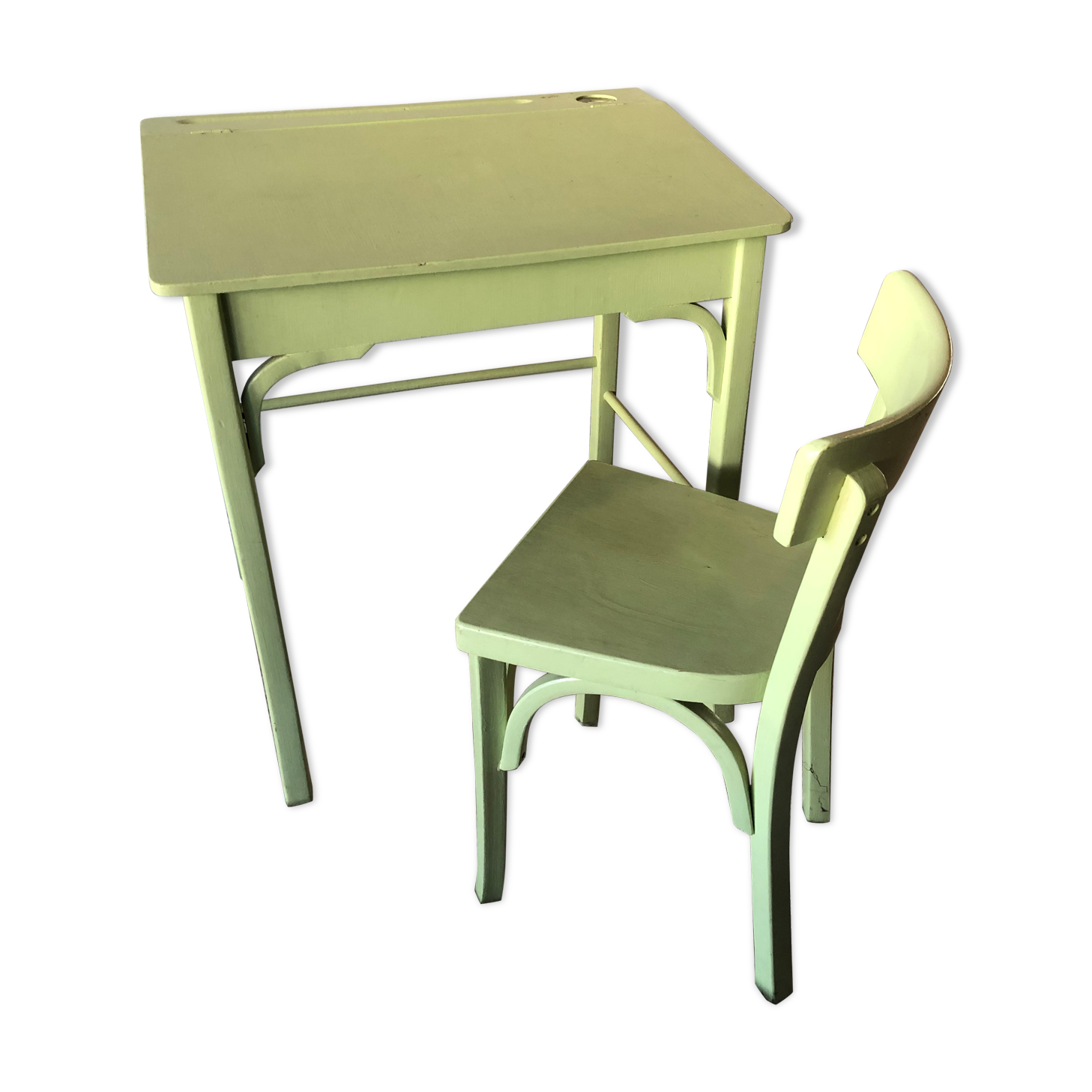 Bureau vintage et sa chaise assortie