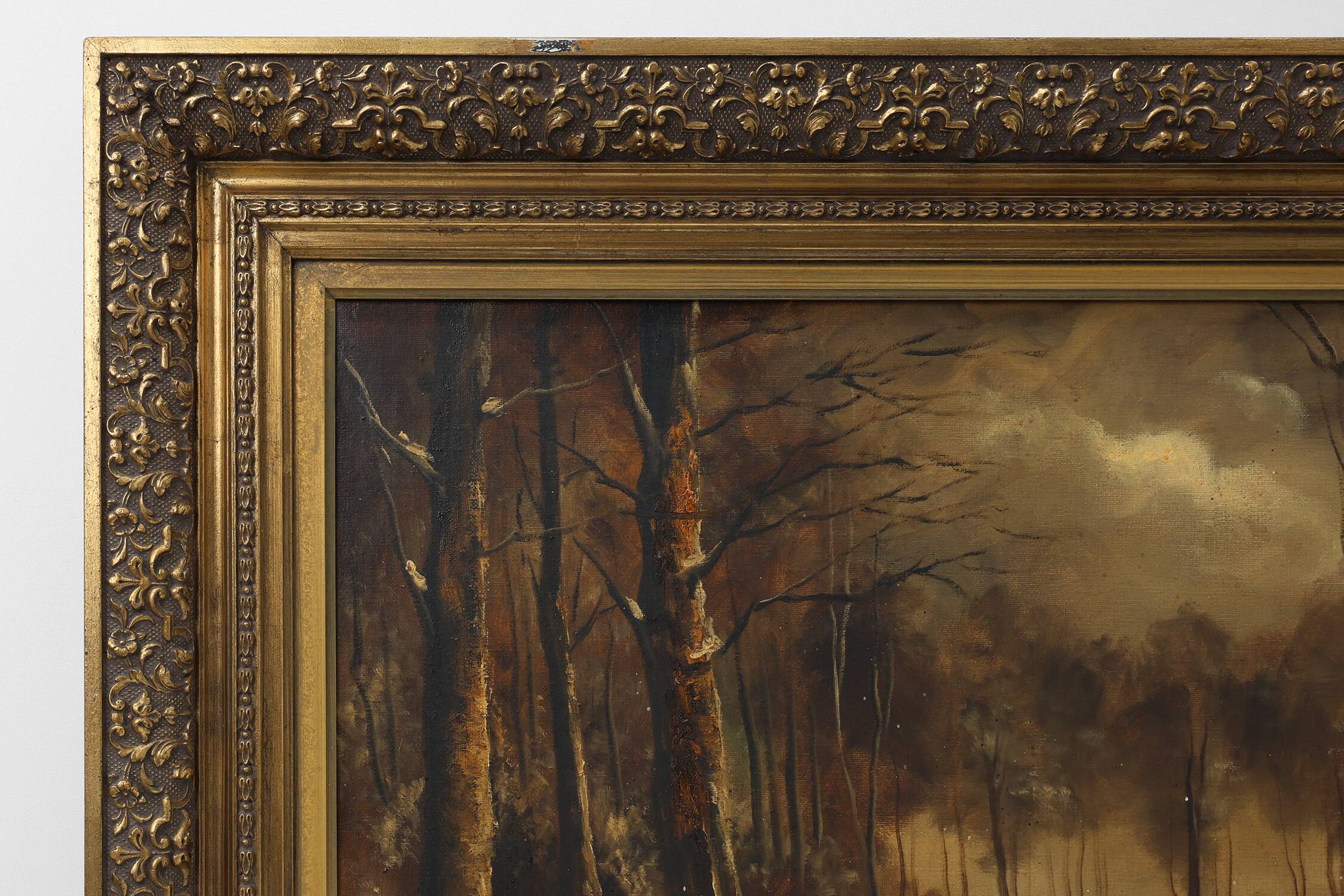 Peinture à l'huile « Hover en Flandre » de l'artiste néerlandais Henri Wouters