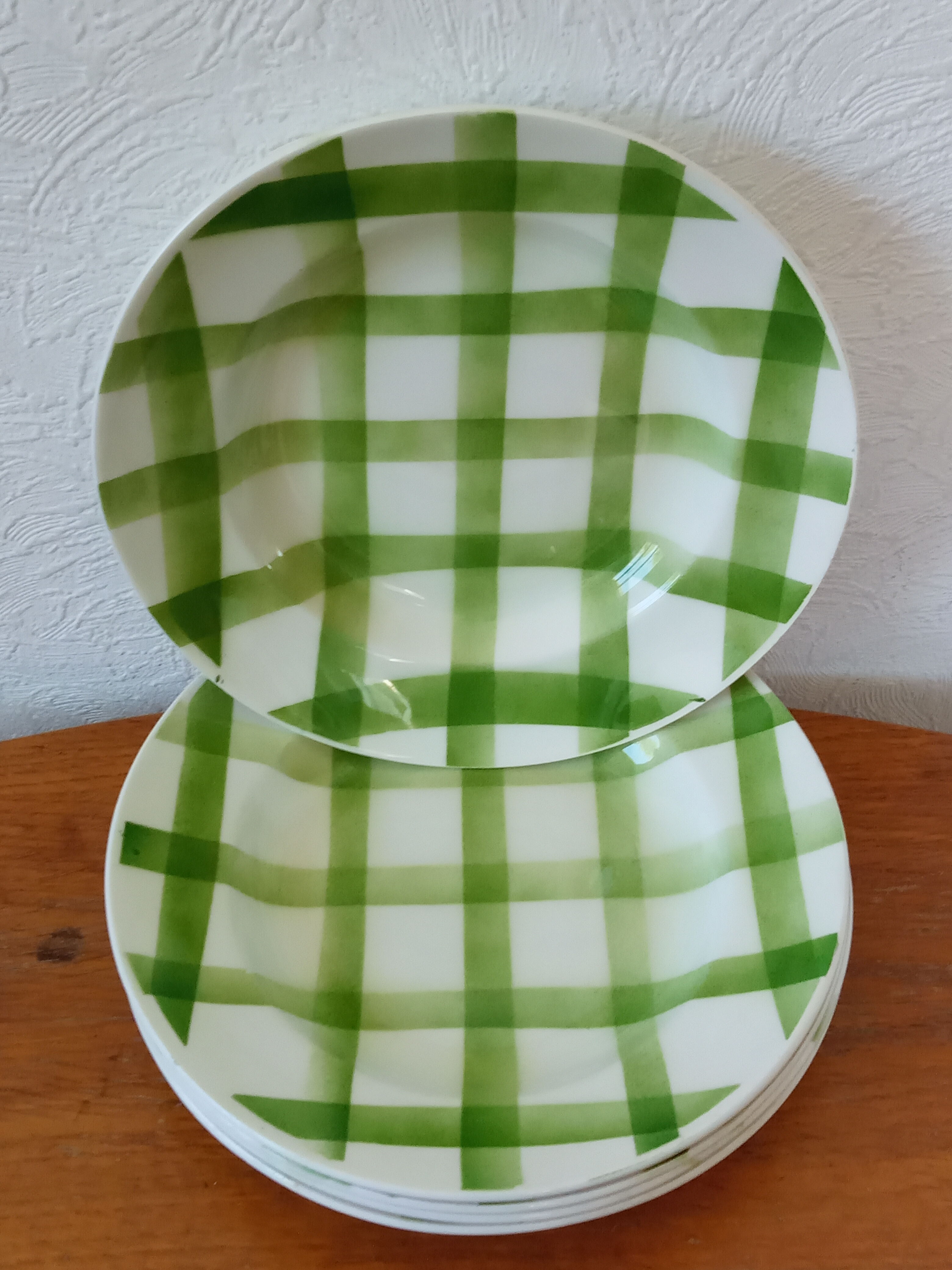 Cinq assiettes creuses de Moulin des Loups Orchies