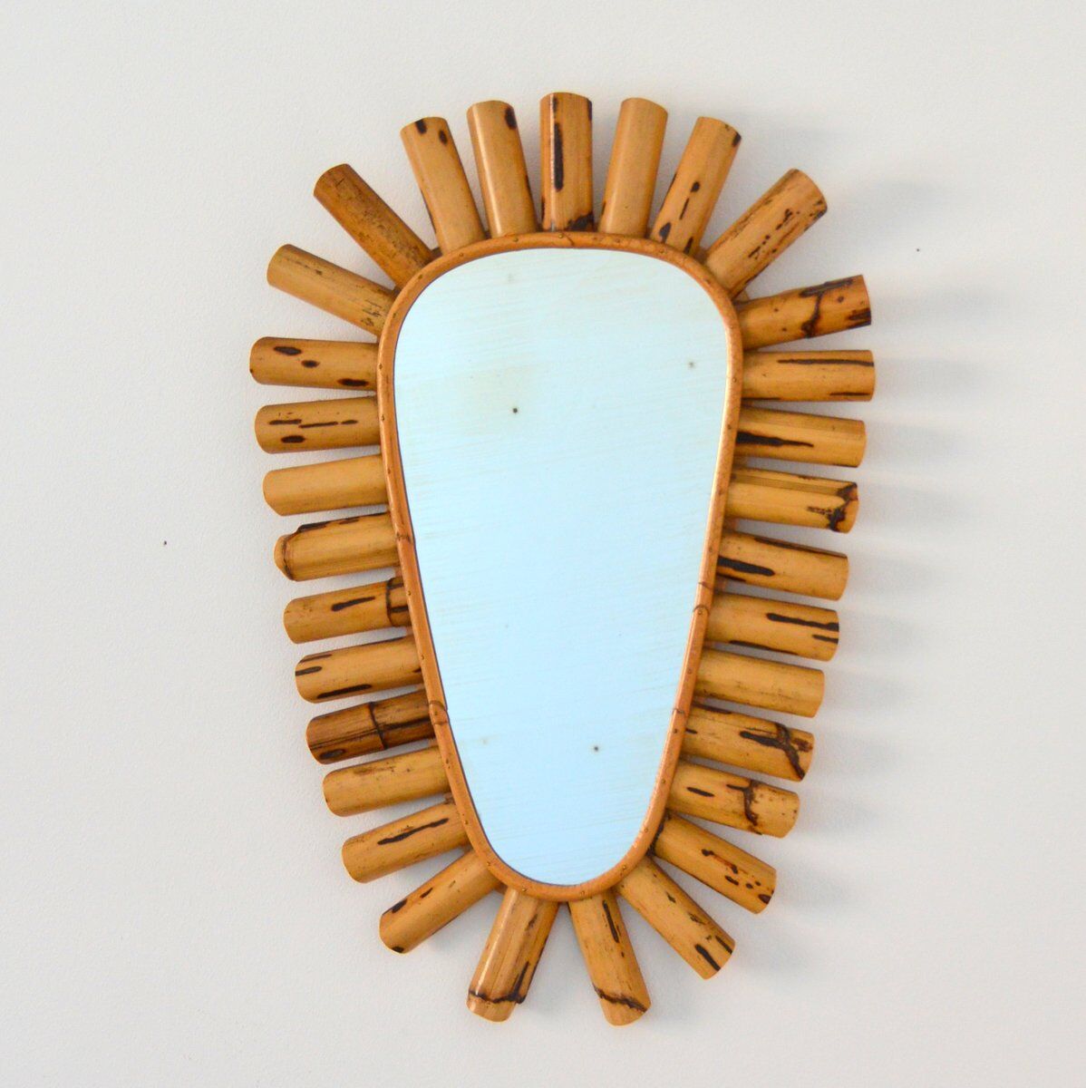 Freeform bamboo mirror 1960s