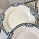 set of 8 dessert plates Terre de Fer Salins model Jumièges late nineteenth