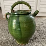 Gargoulette, chevrette, water pot. glazed terracotta.antic