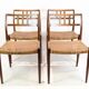 Ensemble de quatre chaises de salle à manger modèle 79 en palissandre par NO Møller pour JL Møller