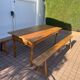 Farm table with benches