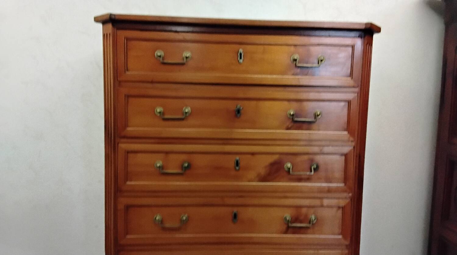 Louis XVI style walnut chest of drawers