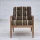 1970s, Danish armchair, beech wood, furniture wool fabric.