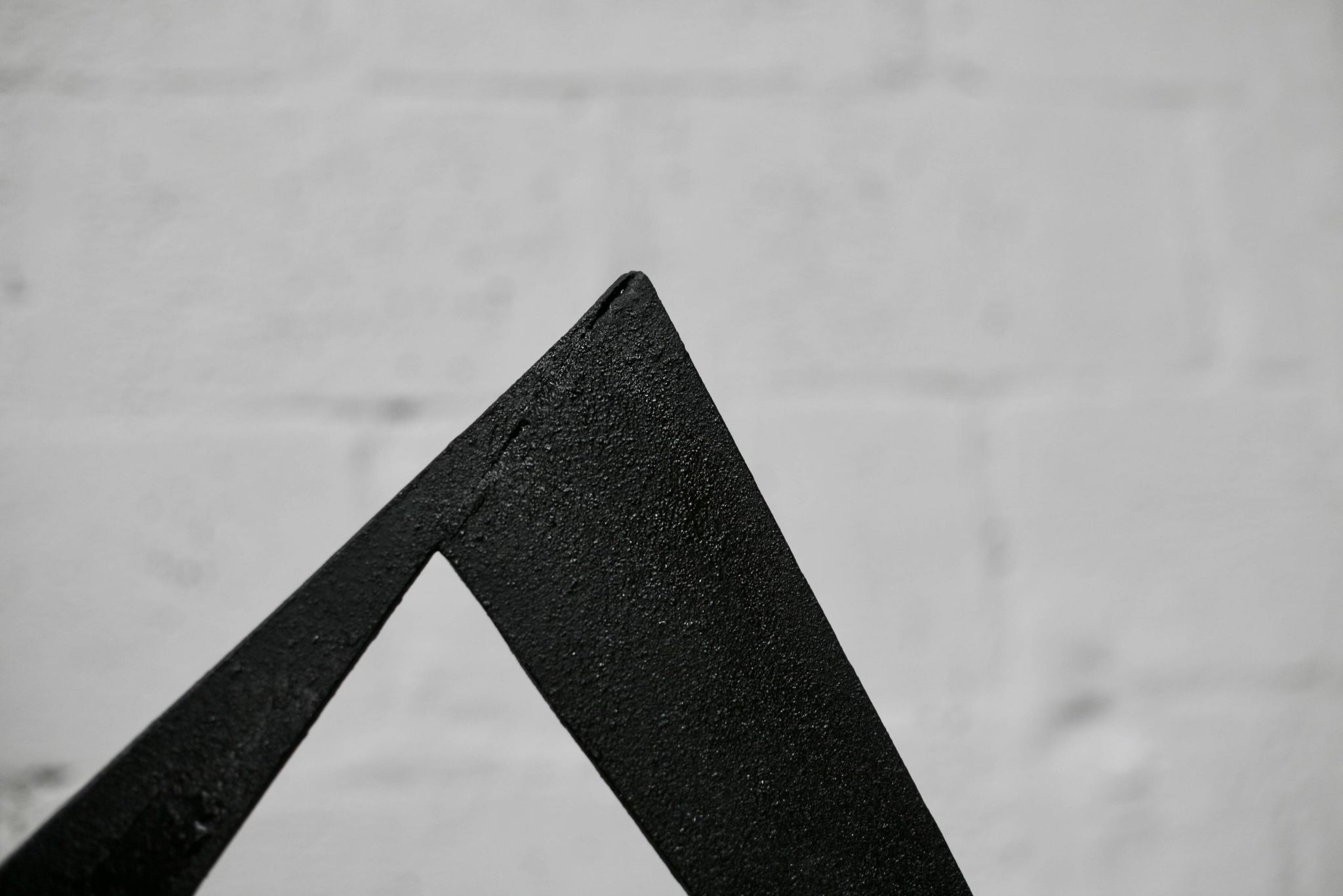 Steel sculpture, black, 1970s.
