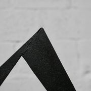 Steel sculpture, black, 1970s.