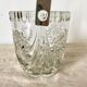 Vintage glass and silver metal ice bucket