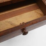 French rustic solid oak dining table 1930