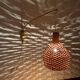 Adjustable Brass and Wicker Arc Sconce