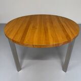 Naver Nissen and Gehl Scandinavian design round table with metal legs and wooden top