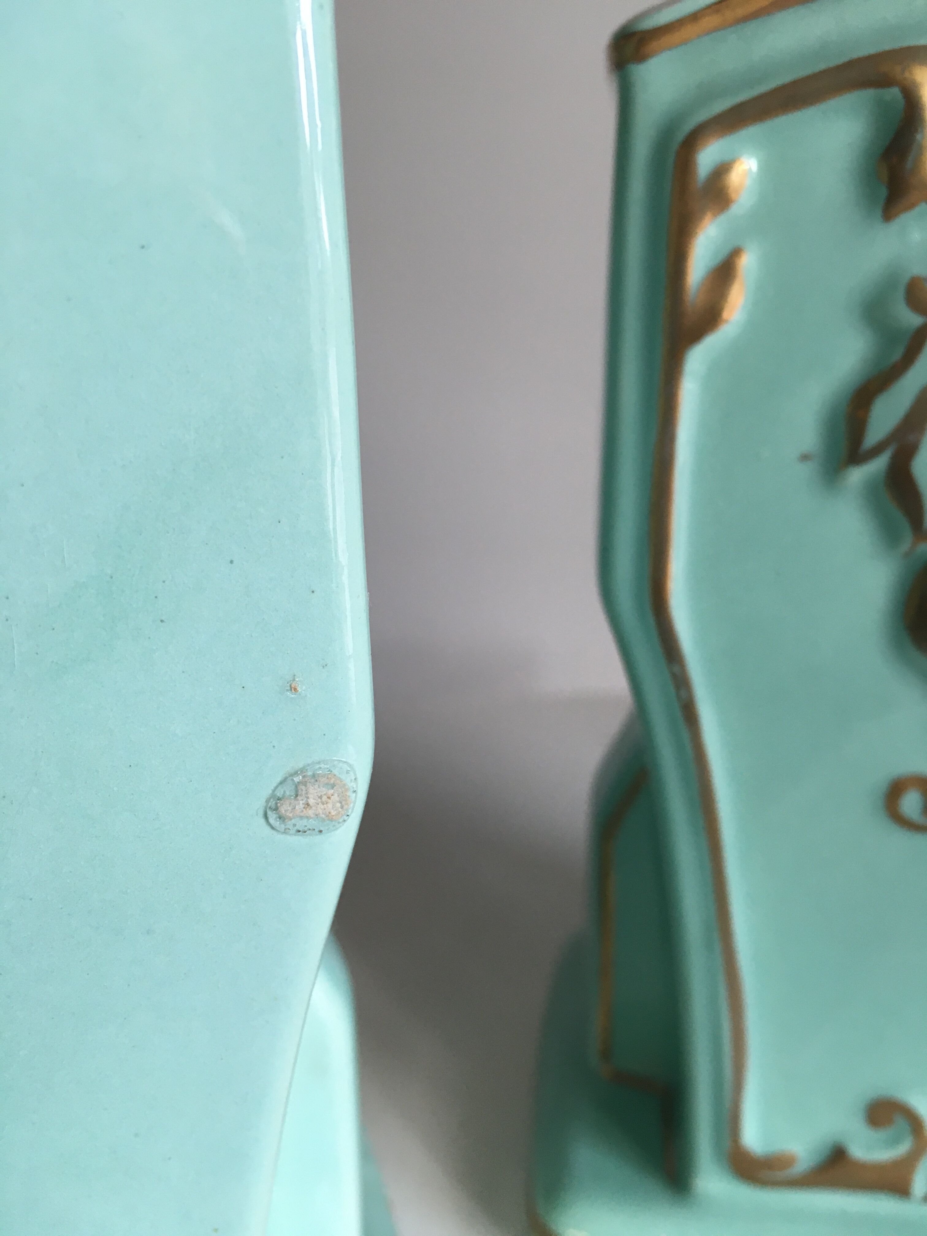 Pair of half porcelain vase, Ceramic art Céranord
