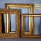 Old oval frame & glass 64x48 rebate 50x40 cm gilded stucco wood gold leaf