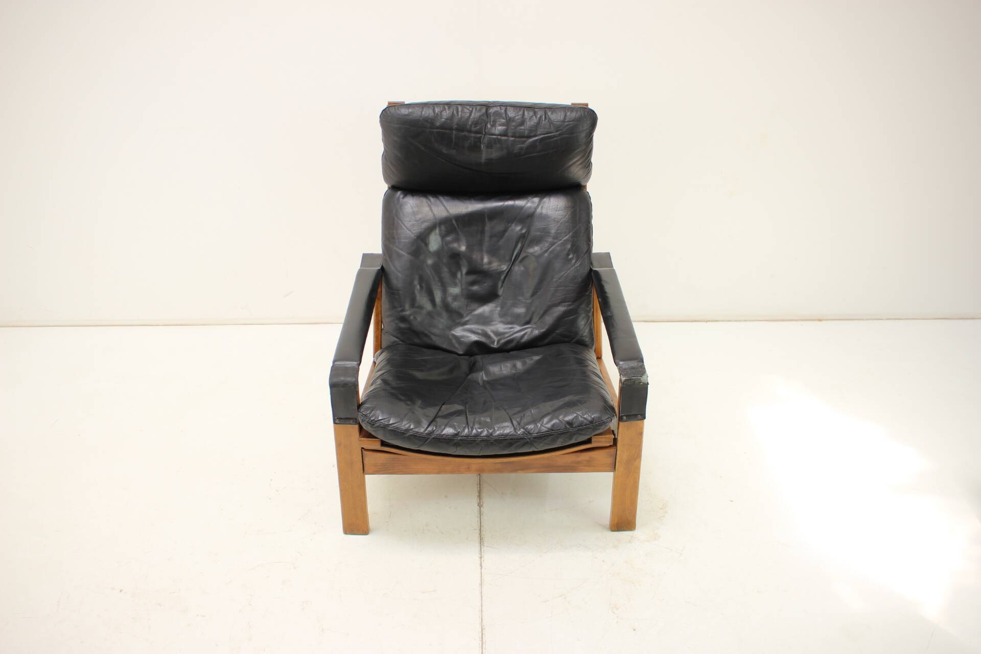 Rare Adjustable Leather Armchair, by Peter Opsvik, for Westnofa, Norway, 1960s