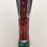 Virgin in polychrome enameled earthenware, 20th century