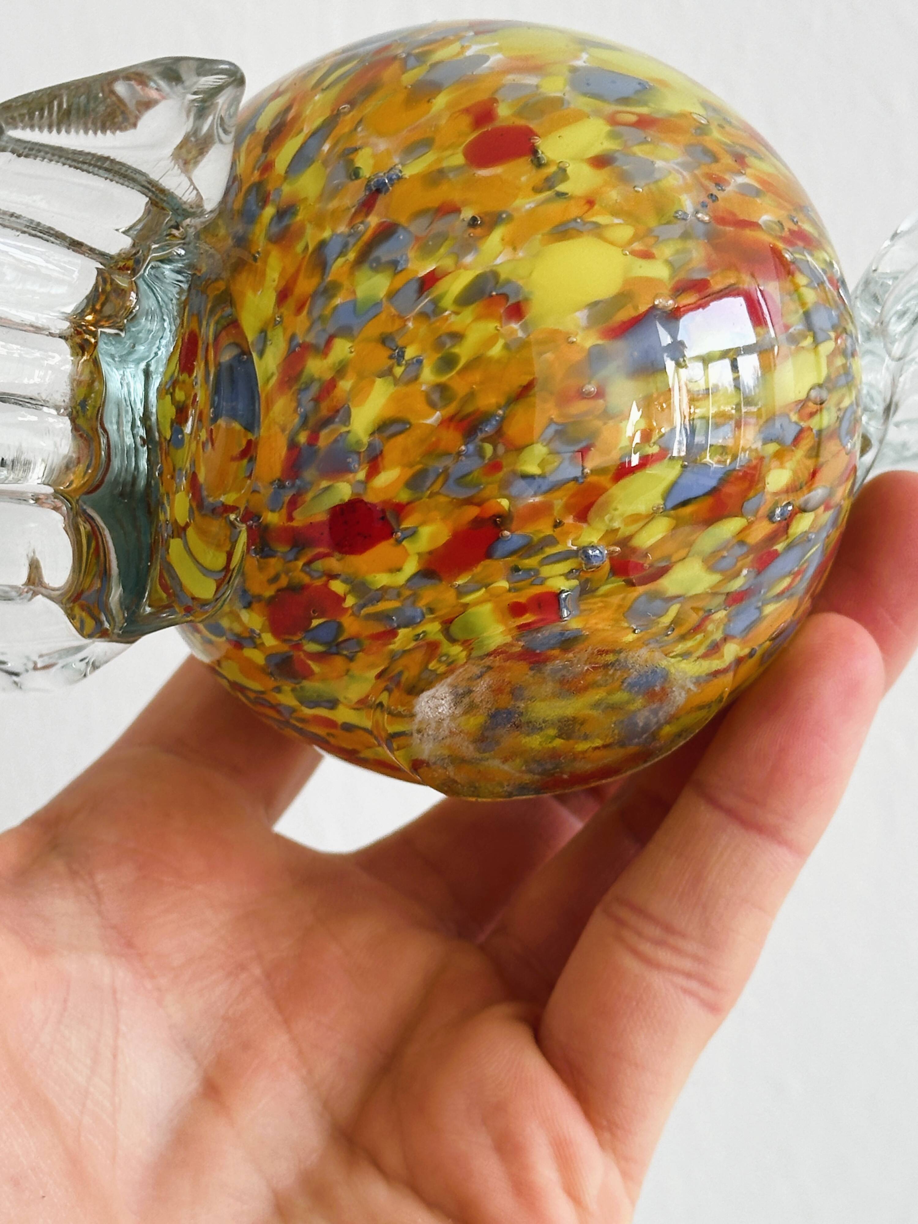 Blown glass paperweight - decorative glass candy.