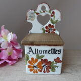 Old Ceramic Matchbox Italy