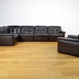 Modular vintage leather lounge from the 1970s/1980s